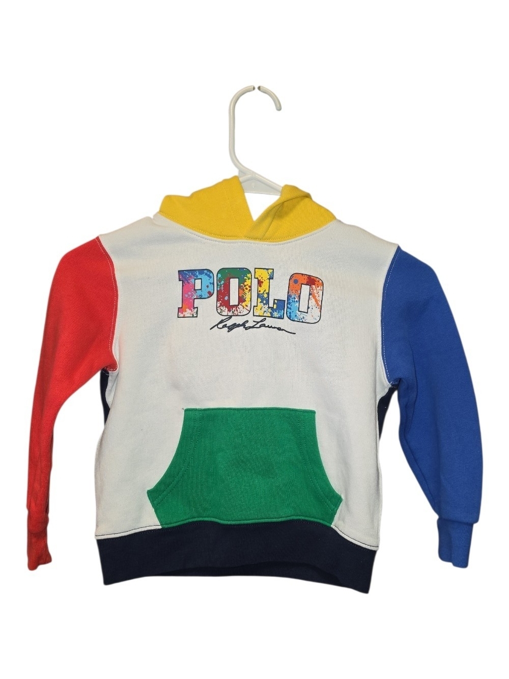 Polo by Ralph Lauren Kids Multi-Colorblock Hoodie - White/Yellow/Red/Blue/Green